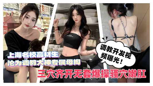 上海名校高材生沦为调教大神专属母狗，三穴齐开无套爆操骚穴嫩肛 调教开发视频曝光！